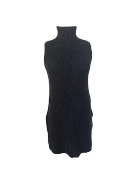 Theory Sleeveless Oversized Sweater Tunic Gray Wool Cashmere Blend Sz P